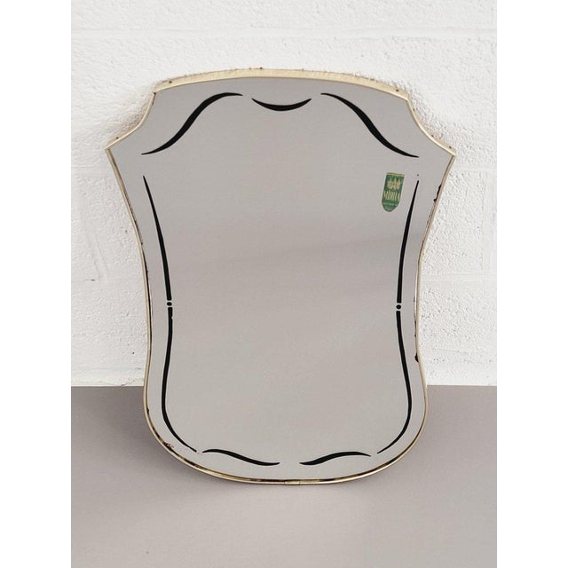 Free-Form Mirror in Gilded Frame, 1960s For Sale - Image 9 of 10