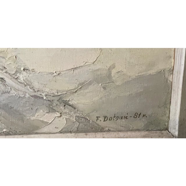 Large Vintage Feliks Dolgan Polish Winter Horse Sled Snow Landscape Oil Painting For Sale - Image 9 of 13