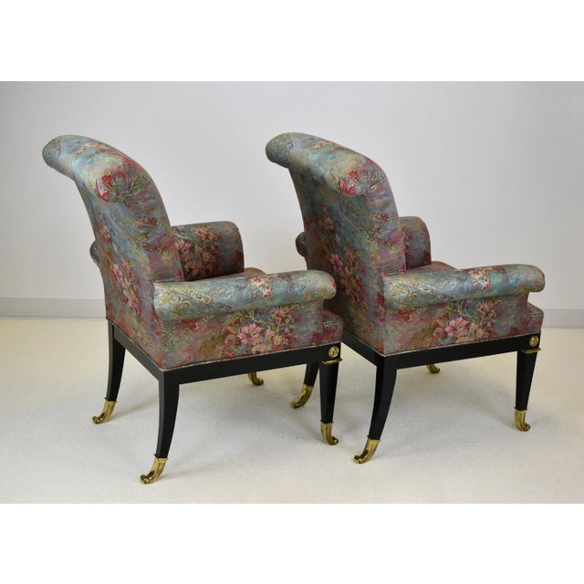 Mastercraft MasterCraft Mid Century Hollywood Regency Accent Dining Armchairs - Pair For Sale - Image 4 of 11