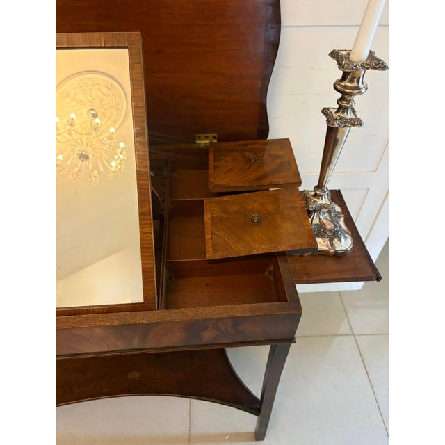 Brown Antique Georgian Mahogany Dressing Table, 1780 For Sale - Image 8 of 12