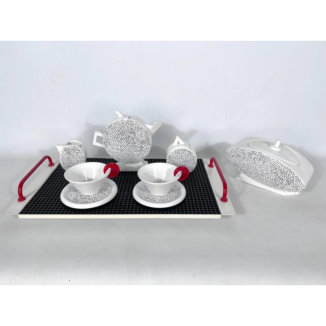 Black Ceramic Tea Service from MAS, Italy, 1980s, Set of 10 For Sale - Image 8 of 11