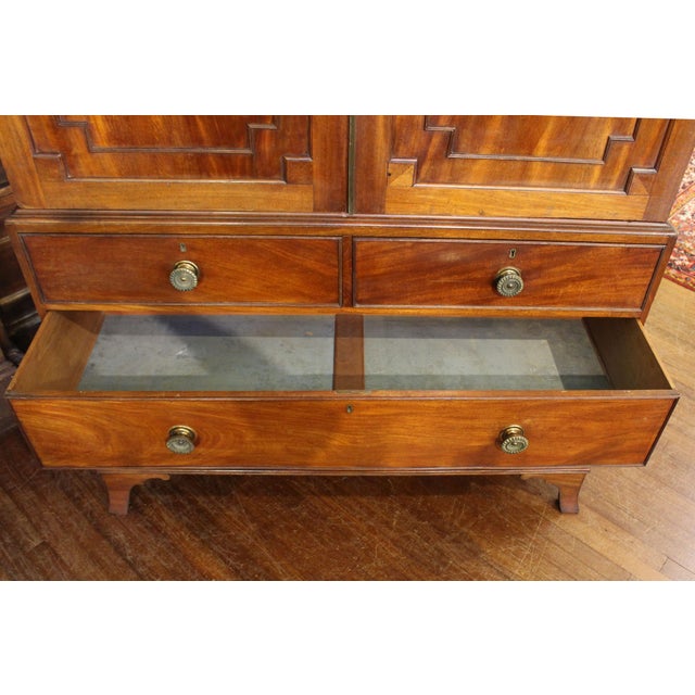 Wood Circa 1815 English Regency Period Linen Press For Sale - Image 7 of 10
