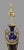Metal Antique Cobalt Blue Porcelain Bronze Mounted French Empire Style Table Lamp For Sale - Image 7 of 10