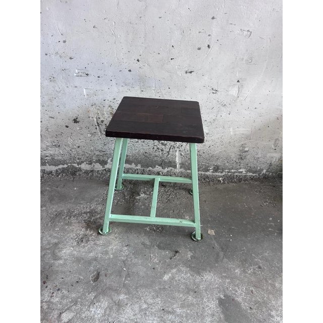 Industrial Vintage Industrial Benches and Stools, 1950s Set of 9 For Sale - Image 3 of 9