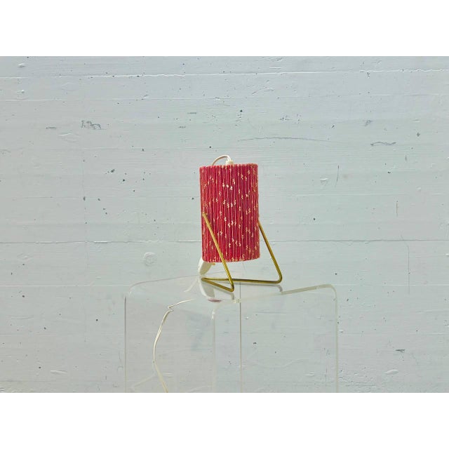 Table Lamp with Fabric Shade and Brass Frame, 1960s For Sale - Image 12 of 16