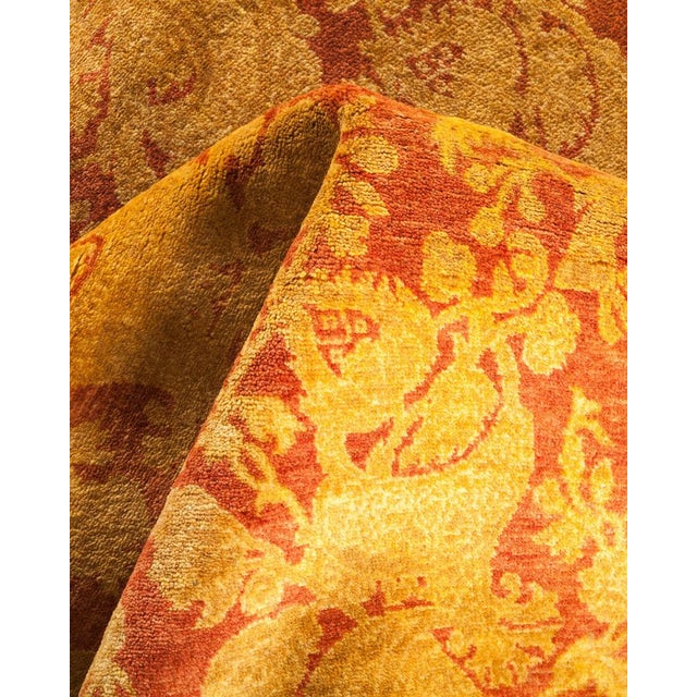 Textile Mogul Collection Hand-Knotted Area Rug - Pink 4' 7" x 4' 9" For Sale - Image 7 of 9