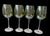 Late 20th Century Mid-Century Modern Style Lustrous Olive Green & Clear Glass Stemmed Wine Goblets - Set of 4 For Sale - Image 4 of 7