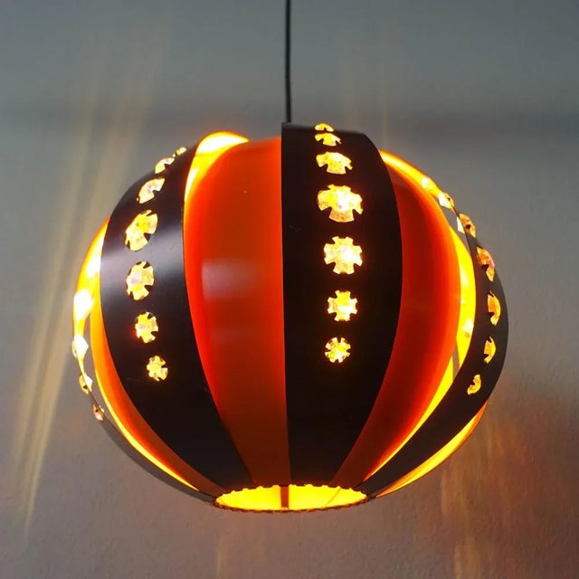 Metal Pendant Light by Werner Schou for Coronell Elektro, 1970s For Sale - Image 7 of 16