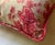 1980s Large-Scale French Botanical Toile Pillow Sham — Rose Red on Natural Linen, Reversible For Sale - Image 5 of 12