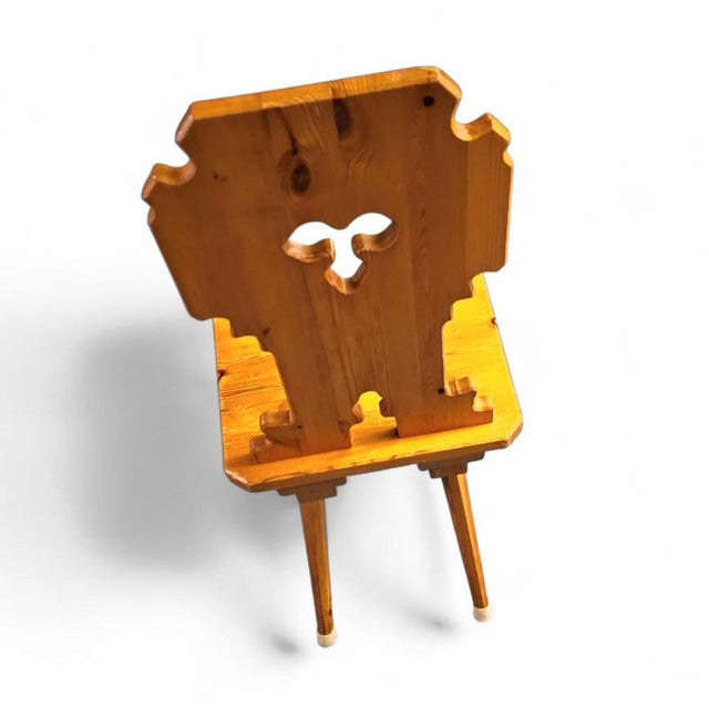 Tyrolean Folk Pine Chairs, 1970, Set of 4 For Sale - Image 3 of 17