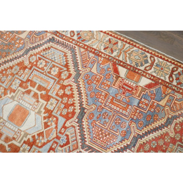 Double Medallion Persian Bakhtiari Rug no. j5154 For Sale - Image 4 of 7