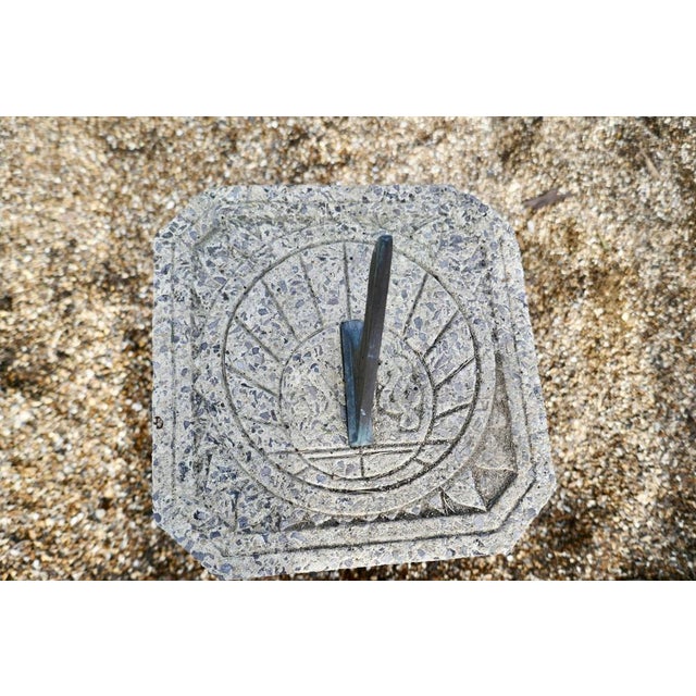 Khaki Weathered Garden Sundial, 1960 For Sale - Image 8 of 9