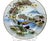 Japanese Antique Kutani Hand-Painted Plates With Pheasants and Mt. Fuji Landscape - Set of 5 For Sale - Image 3 of 9