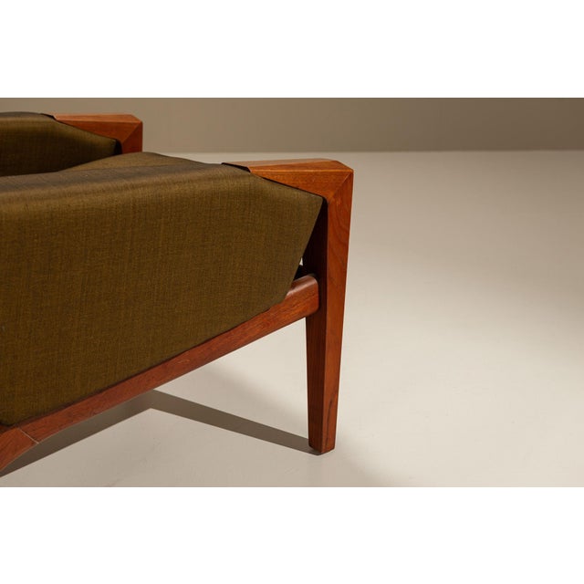 Vintage Danish Lounge Chairs in Olive Green, 1960s, Set of 2 For Sale - Image 10 of 16