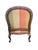 Pair of 1970s Louis XV Multi-Colored Stripe Chair For Sale - Image 4 of 7
