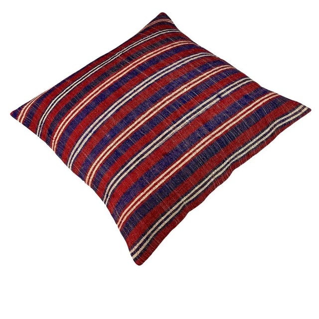 Red Vintage Kilim Pillow Cover For Sale - Image 8 of 11