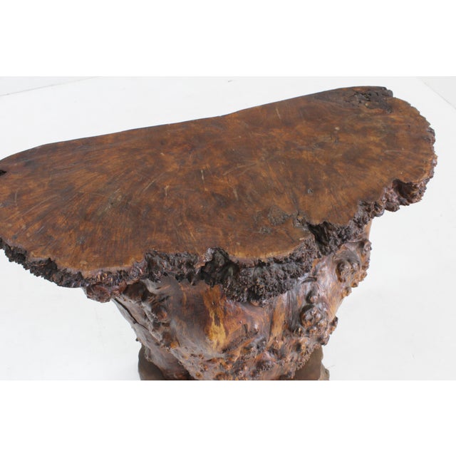 Vintage Brutalist Tree Trunk Console Bar, 1970s For Sale - Image 6 of 8