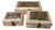 Vintage Set Camel Bone Inlay Rectangular Leopard Top Brass Front Trinket Boxes- Set 3 For Sale