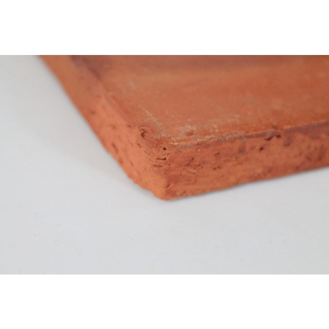 Brown Set of Three Vintage Square Egyptian Style Terracotta Wall Hangings For Sale - Image 8 of 12