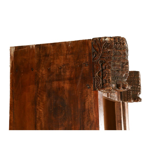 Indian Teak Doorframe Now Bookcase, 19th Century With Later Elements For Sale - Image 11 of 18