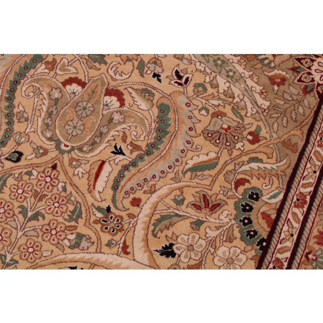 1990s Art Nouveau 1990's Pak-Persian Beige Wool Rug - 9'0'' X 11'11'' For Sale - Image 5 of 9
