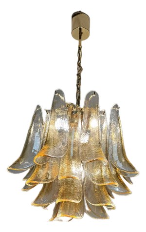 Murano Glass Gold Plated Chandelier from Novaresi