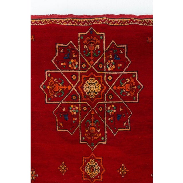 Vintage Moroccan Tribal Red Berber Handmade Area Rug 6 X 10 For Sale - Image 9 of 11