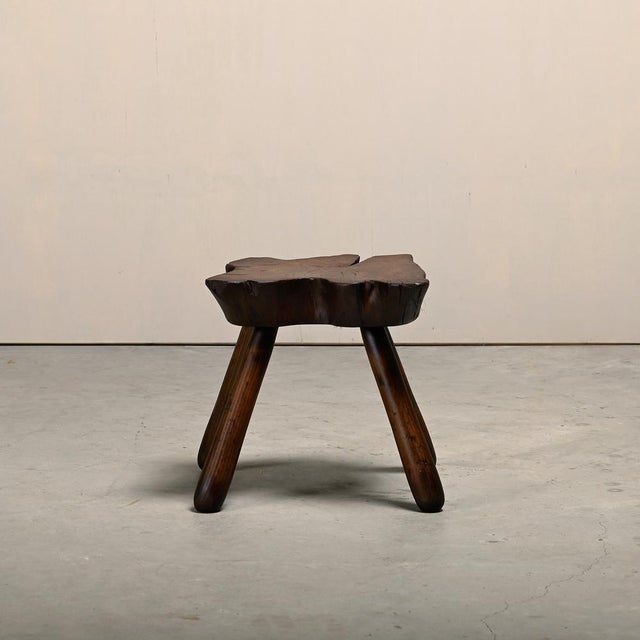 Scandinavian Rustic Tree Trunk Stool, 1970s For Sale - Image 4 of 15