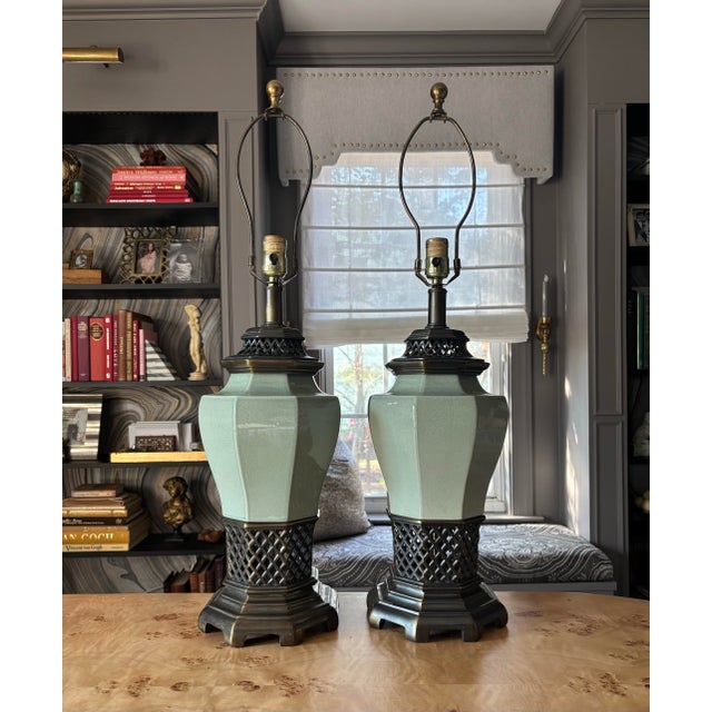 Rare vintage lamp designed by Finnish-American lighting icon Morris Greenspan, renowned for his sculptural, high-glamour...