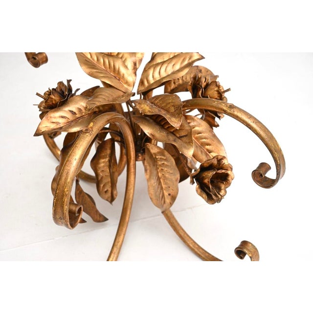 Vintage Gilt Metal Coffee Table by Hans Kogl, 1960 For Sale - Image 10 of 11
