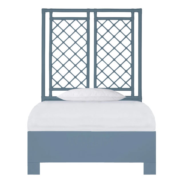 X & Diamond Standard Bed Twin, Regatta Blue For Sale