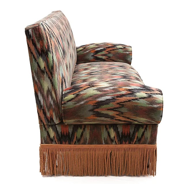 1950s Alsatian Silk Velvet Sofa, 1950s For Sale - Image 5 of 15