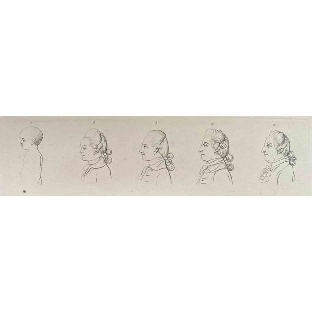 Thomas Holloway, Head of a Man Throughout the Years, Original Etching, 1810 For Sale - Image 3 of 3