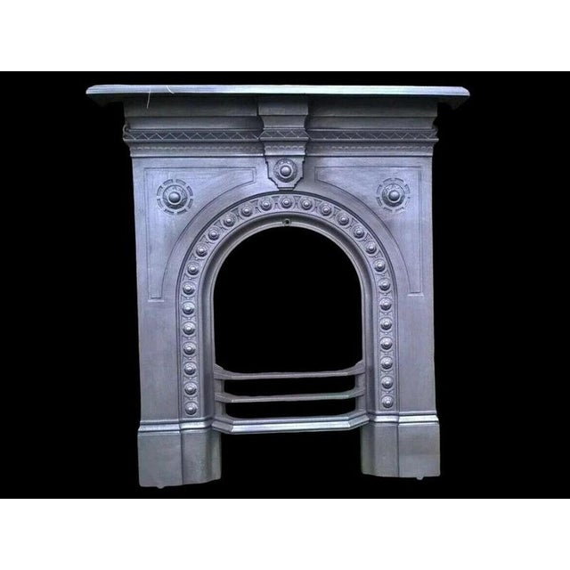 Victorian Cast Iron Arched Combination Fireplace, 1880 For Sale - Image 10 of 13