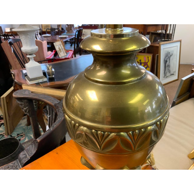 The Cooper Connection Brass Table Lamp Base to top of socket measures 22.25”