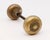 Vintage Colonial Bronze Beaded Concentric Door Knobs For Sale - Image 4 of 5
