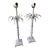 Palm Tree Tole White Lamps - Pair For Sale