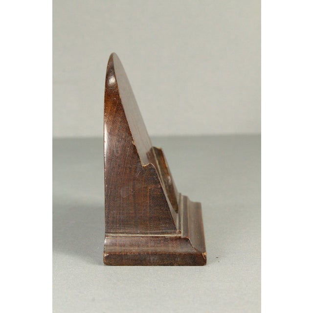 Flame Mahogany Desk Clock Pocket Watch Base or Miniature Stand 2.75" Diameter For Sale - Image 16 of 17