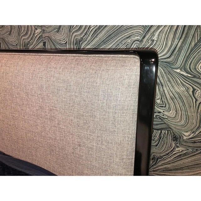 Mid Century Upholstered King Size Bed For Sale - Image 10 of 11