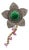 Large Floral Emerald Brooch With Rubies, Sapphires & Diamonds in 925 Silver For Sale