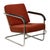 Bauhaus / Thonet Style Pair of Armchairs C. 1930s Tubular Steel With Red-Brown Upholstery For Sale - Image 4 of 8