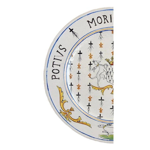 18th Century French Nevers Faience Plate For Sale - Image 4 of 9