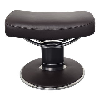 Brown Jazz Leather Ottoman from Stressless Ekornes, Norway, 2000s For Sale