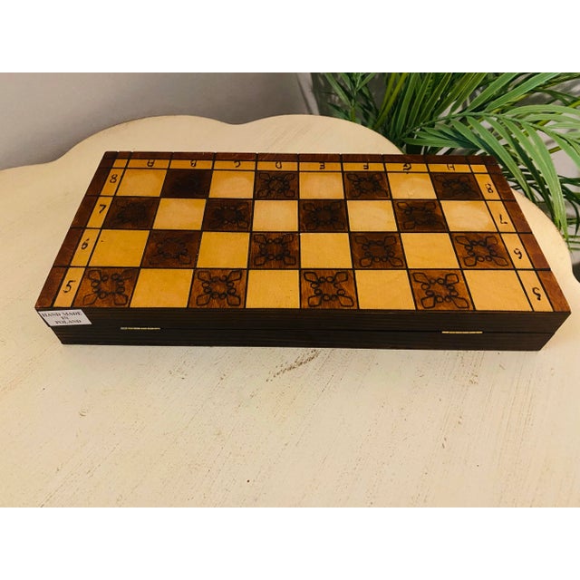Mid 20th Century Hand-Carved Chess Set, Poland- 33 Pieces For Sale - Image 10 of 10