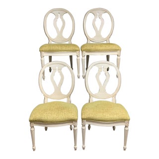 Early 21st Century Ethan Allen Louis XVI Dining Chairs - Set of 4 For Sale