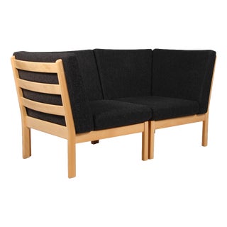 Modular Sofa in Beech by Hans J. Wegner, 2000s, Set of 2 For Sale