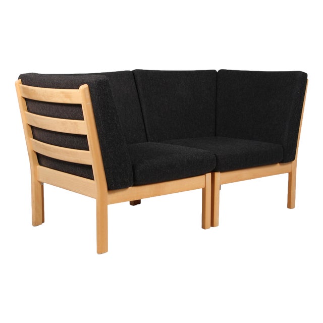 Modular Sofa in Beech by Hans J. Wegner, 2000s, Set of 2 For Sale