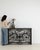 Black Neoclassical Wrought Iron Console With Belgian Bluestone For Sale - Image 8 of 12