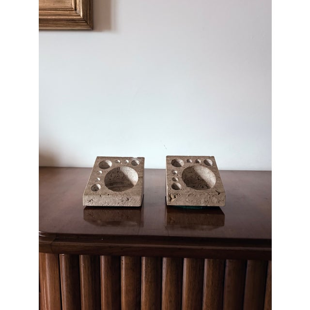 1970s Travertine Desk Organizers by Enzo Mari for Danese, Italy, 1970s, Set of 2 For Sale - Image 5 of 17
