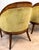 1970s Vintage Neoclassical Gold Stripped Mahogany Barrel Club Chairs - A Pair For Sale - Image 5 of 11